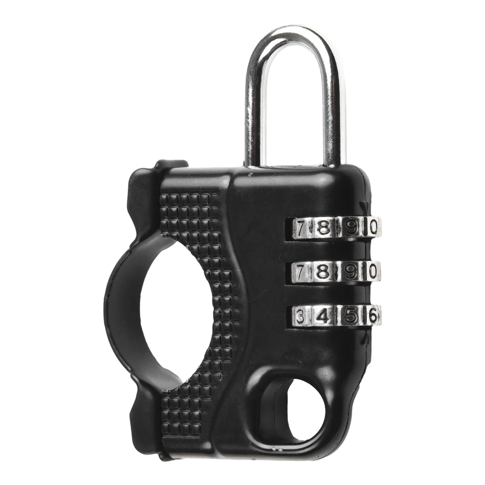 Helmet Lock 3 Digit Password Motorcycle Bicycle Lock Anti-theft Scooter Helmet Lock Parts For 2.2-2.8cm Handlebar Diameter Oasis Select A