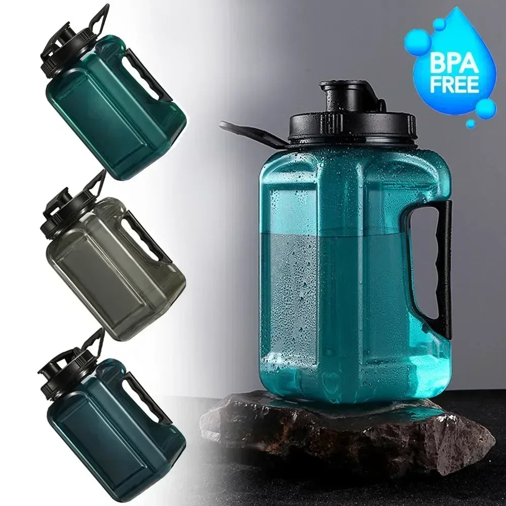 2.4L Large Capacity Fitness Water Bottle,BPA Free Portable Sports Bottle for Camping Gym Cycling,Men's Plastic Water Bottle Oasis Select