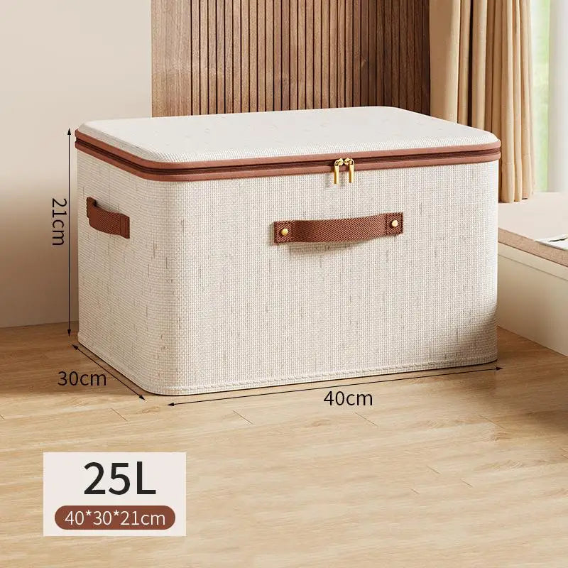 With Zipper Wardrobe Organizer For Home Portable Space-Saving Durable Foldable Clothes Storage Box Oasis Select L