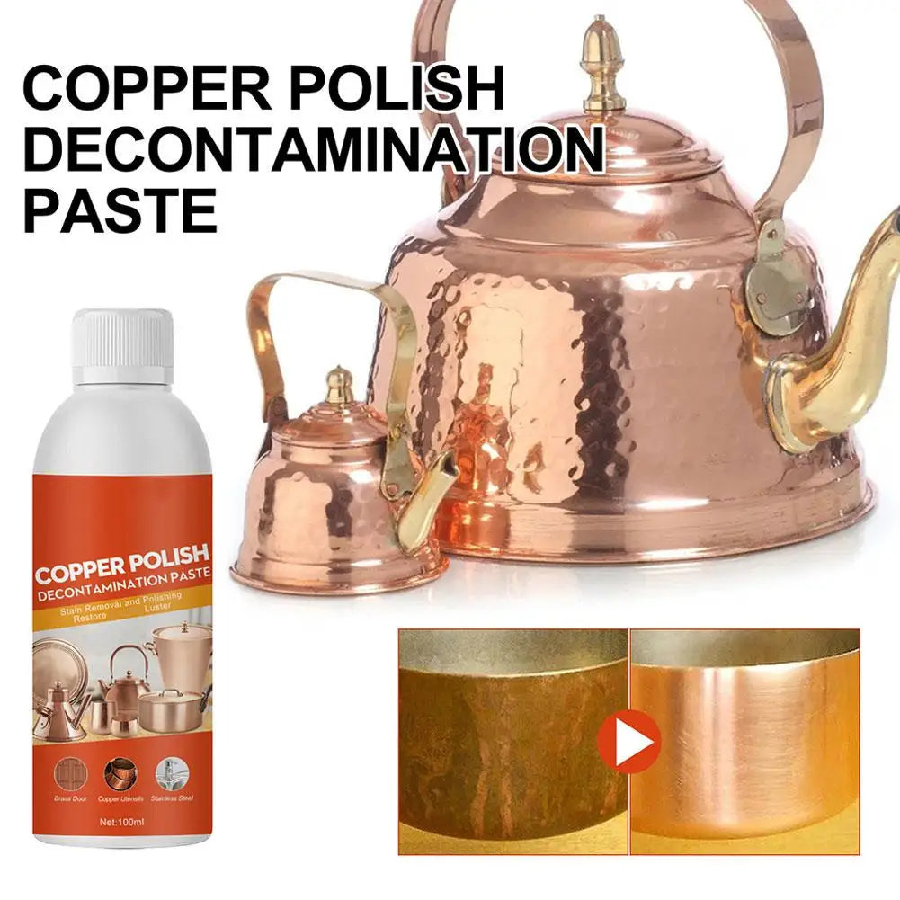 Brass and Copper Tarnish Remover Harmless Non-abrasive Metal Polish Cleaner for Polishing of Electrical Decontamination Paste Oasis Select