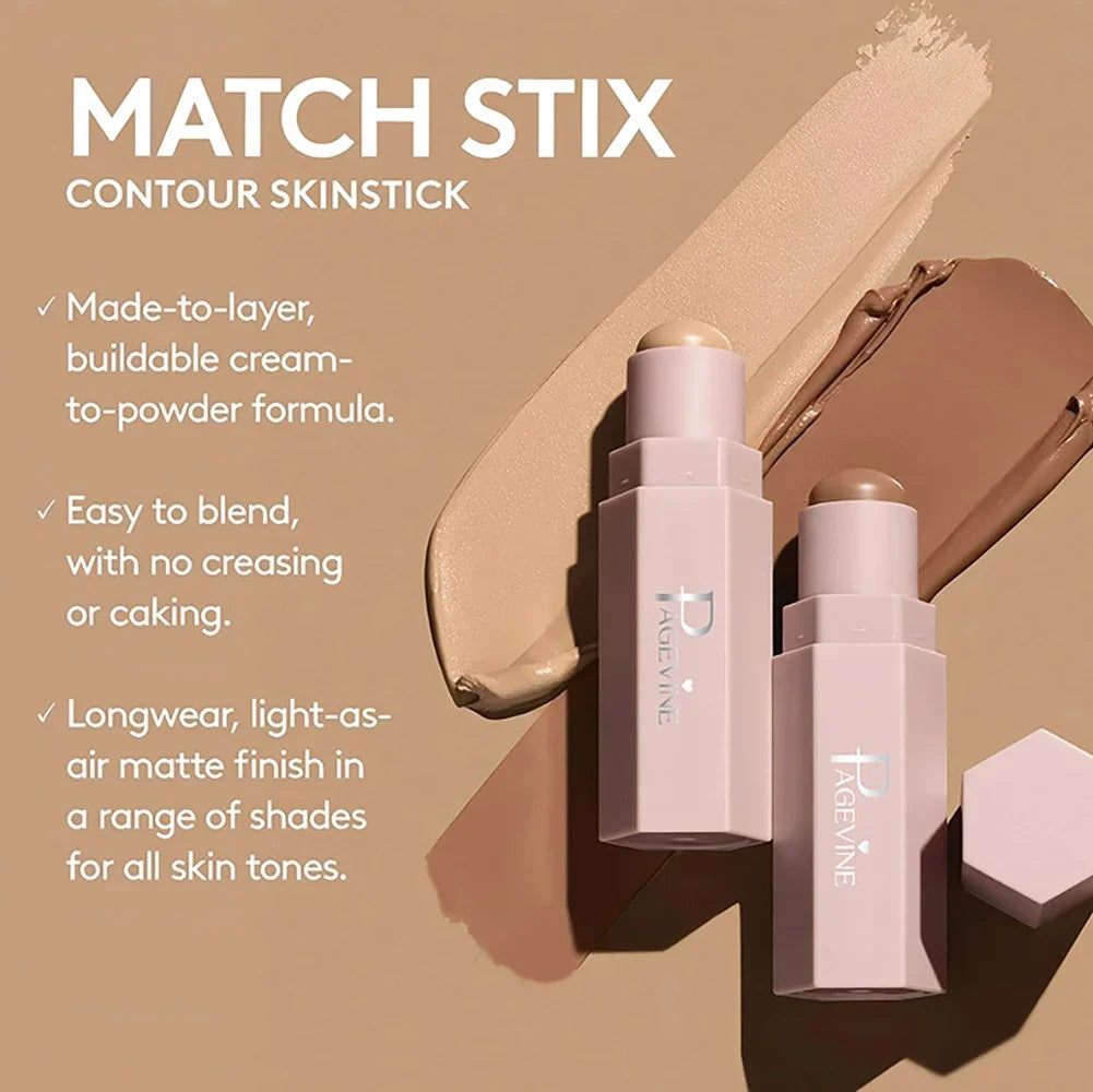 Portable Bronzer Concealer Contouring Stick Makeup Lasting Face Highlighter Makeup Shadow Facial Brighten Cosmetics Oasis Select