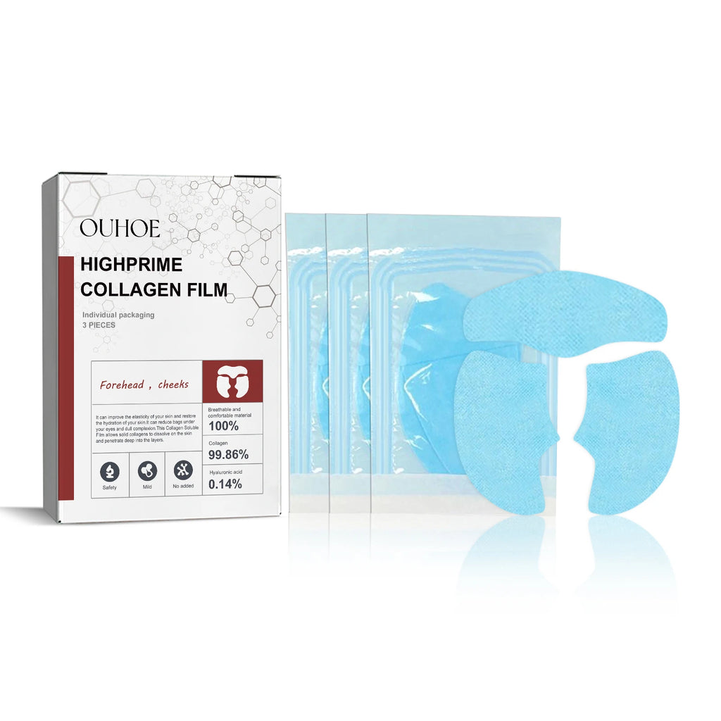 Collagen Membrane Set Paper Soluble Facial Mask Cheek Sticker Forehead Patch Fade Smile Lines Patches Tightening Skin Care Oasis Select 3Pcs