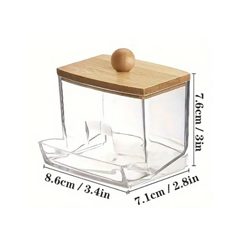 3-Piece Cotton Swab Holder Set, Bathroom Dispenser, Cotton Ball Storage Box, Cotton Swabs, Cotton Pads, and Dental Flossers Oasis Select 1 square
