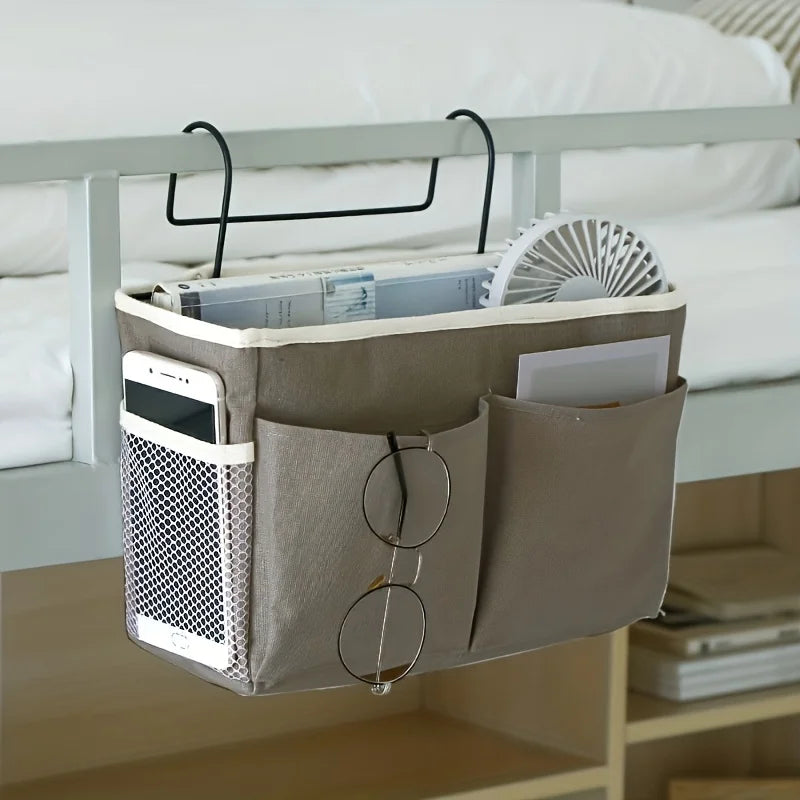 Dormitory Bedside Hanging Bag Storage Basket Storage Bag Miscellaneous Basket Bedside Storage Artifact Oasis Select grey