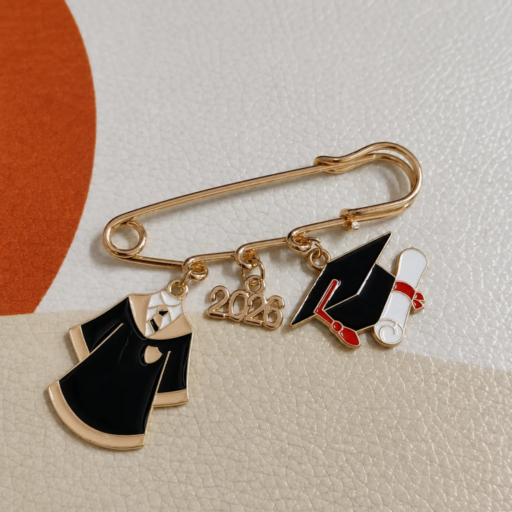 Enamel Metal Brooch Stylish Graduation Brooch Grad Cap Pin Iconic Diploma Pin For Gift For Graduates Student Accessories Oasis Select