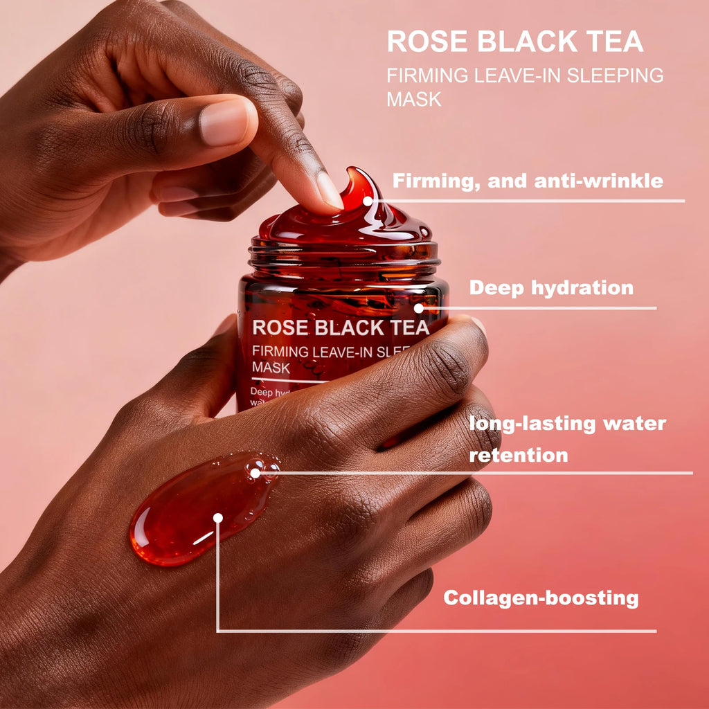 Rose Black Tea Overnight Sleeping Mask – Hydration & Glow Overnight Sleeping Mask Oasis Select