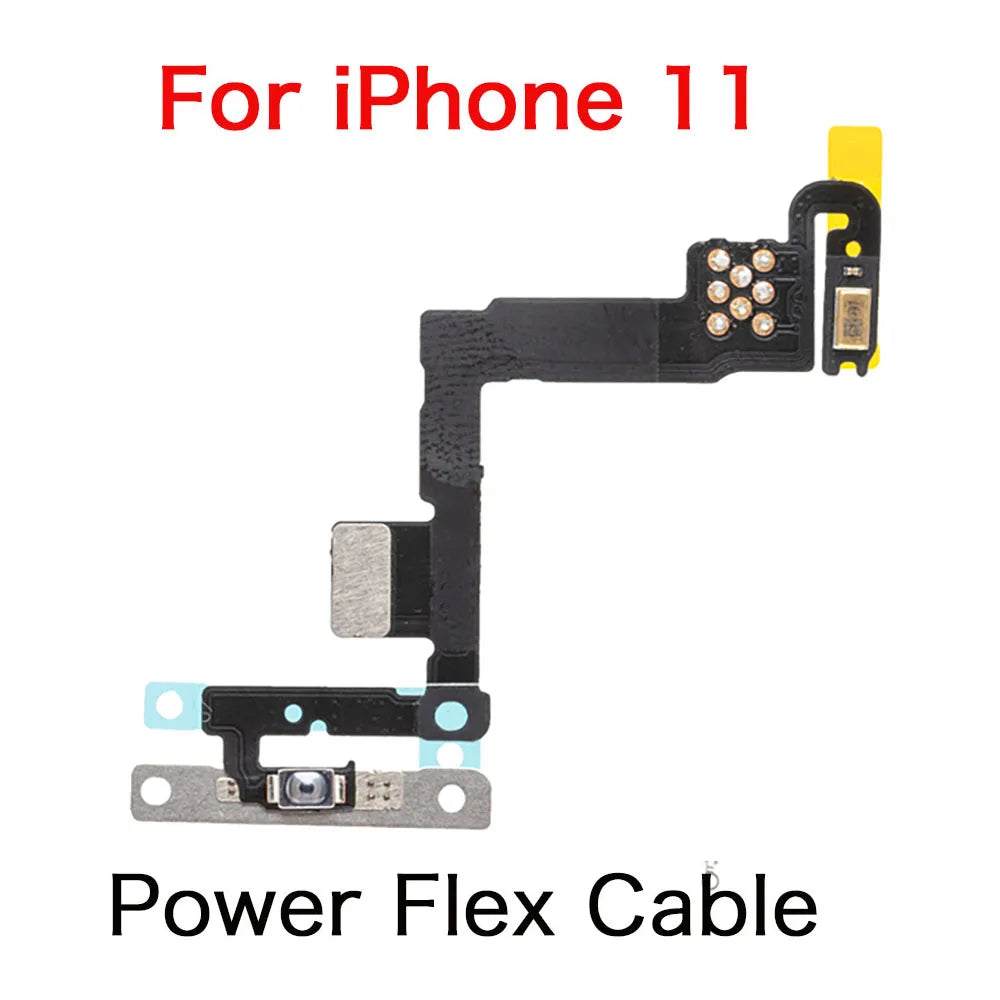 iPhone 11 Pro Max Power Button Silent Flex Cable Mic & Flash LED