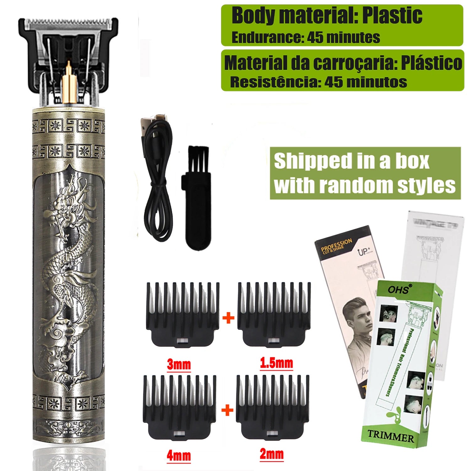 T9 Hair Clipper Repair Beard Shaving Body Hair Trimmer Clippers Electric Machine Men Haircut Machine 0mm Barber Shaver Oasis Select OHS H3 DRAGON