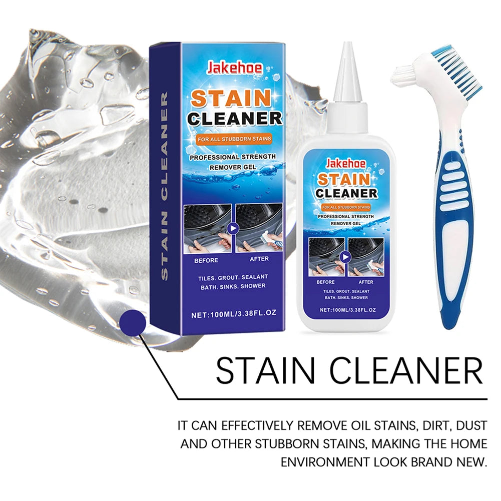 Grout Cleaner Gel for Tiles, Bathroom & Kitchen With Brush