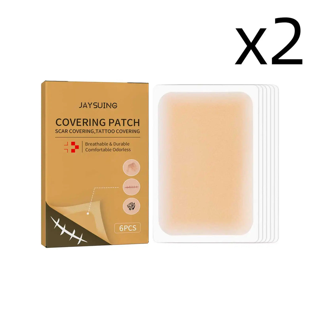 Jaysuing Scar & Tattoo Cover Patches – Waterproof Concealer 6pk Body Concealer Patch Oasis Select 2x6 PCS 6 patchs