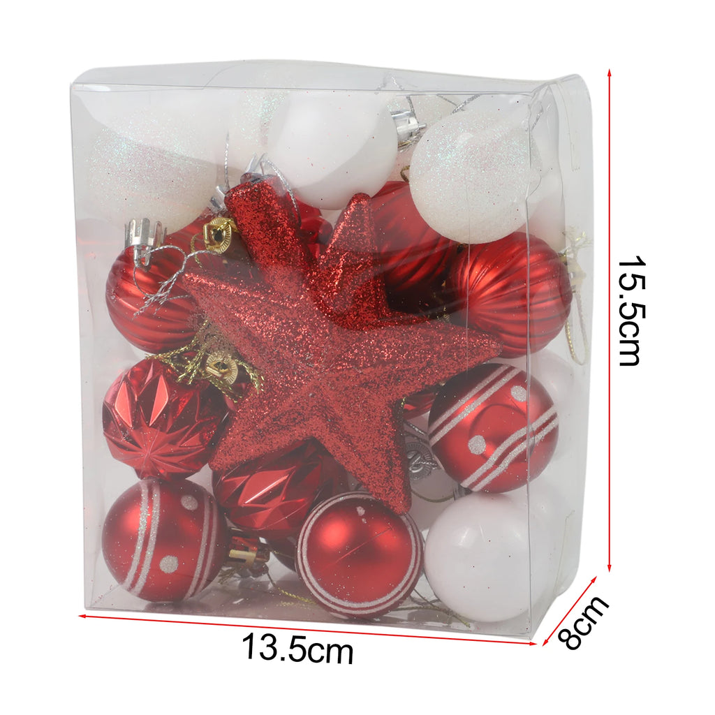 31PCS Christmas Ball Tree Ornament Set Plastic Glitter Christmas Balls For Your Christmas Tree For Effortless Decoration Oasis Select