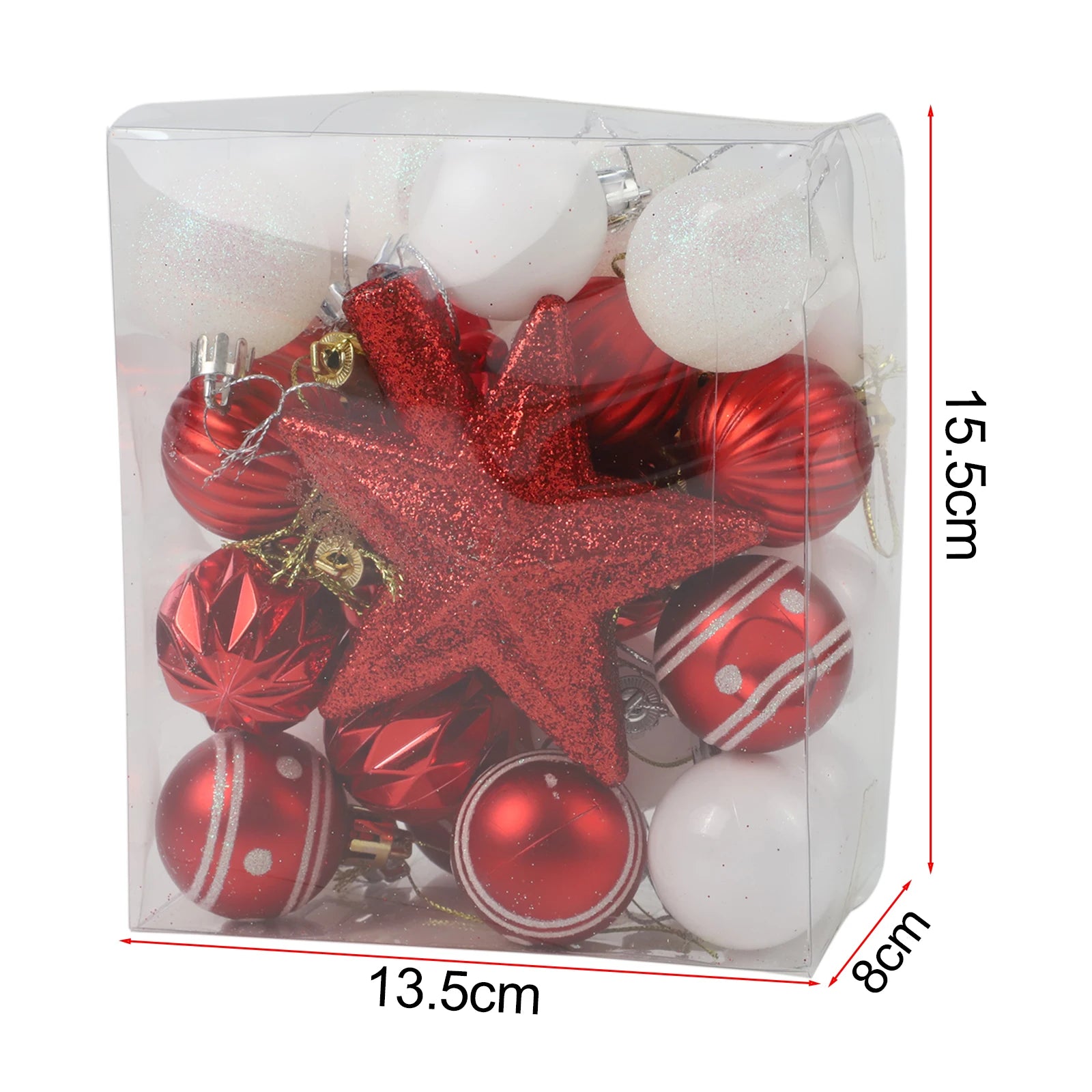 31PCS Christmas Ball Tree Ornament Set Plastic Glitter Christmas Balls For Your Christmas Tree For Effortless Decoration Oasis Select