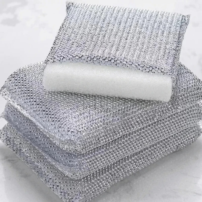 4/6 pieces of soft kitchen cleaning sponge, without scratches, suitable for various surfaces, including cookware and utensils. Oasis Select