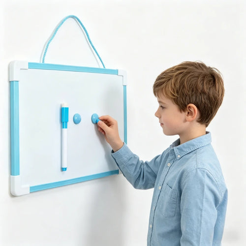 1-Pack Double-Sided Magnetic Whiteboard-Includes 1 Markers Magnets,Wall-Mounted for Home/Office/Classroom,Easy Clean PVC Surface Oasis Select