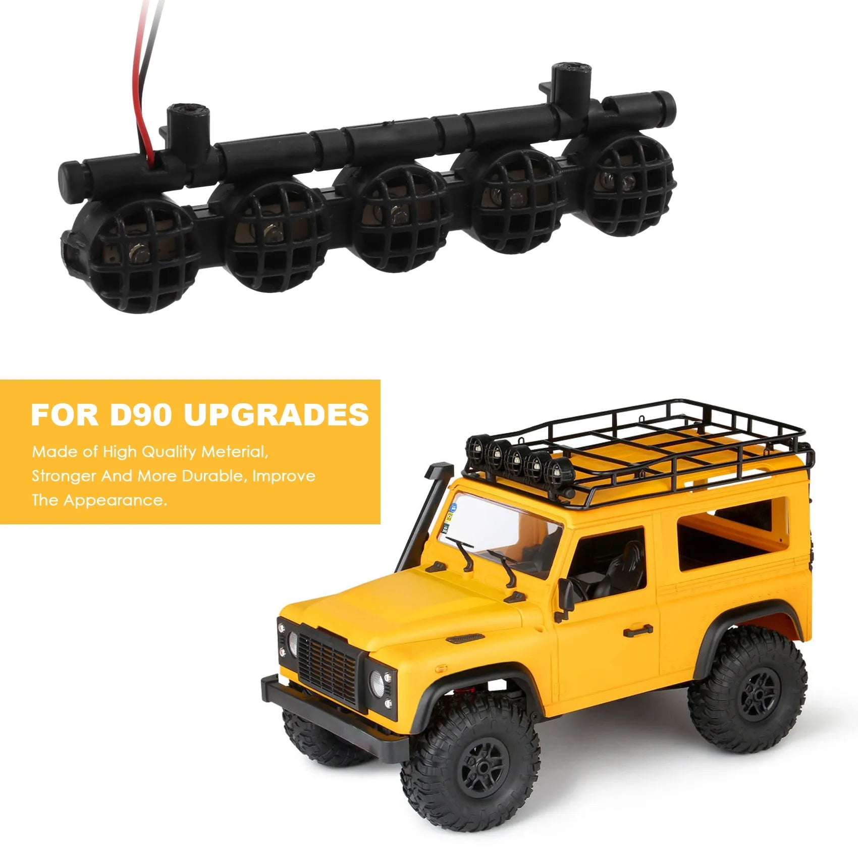 RC Car Roof Lamp LED Light Bar for MN D90 D99S MN98 MN99S MN-90 1/12 RC Car Upgrade Parts Oasis Select