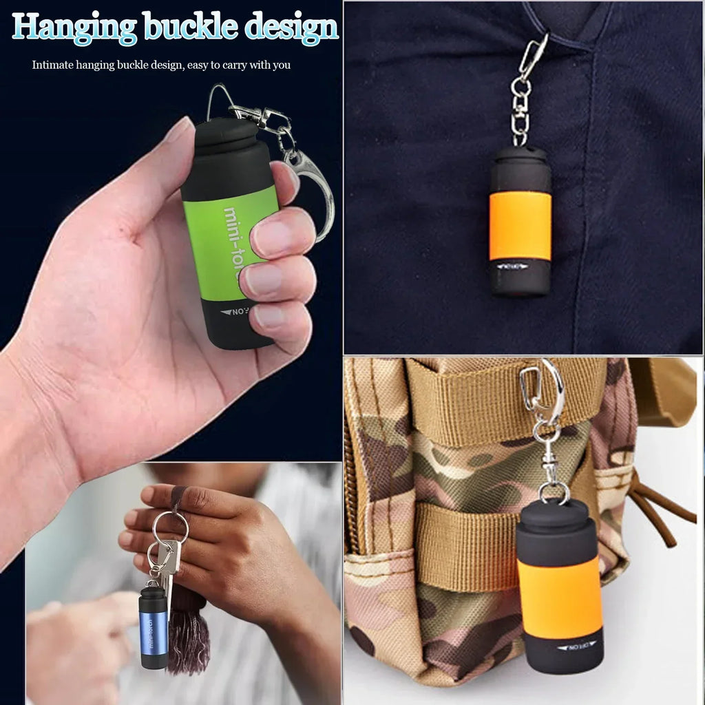 POCKETMAN Mini LED Keychain Flashlight | USB Rechargeable Torch