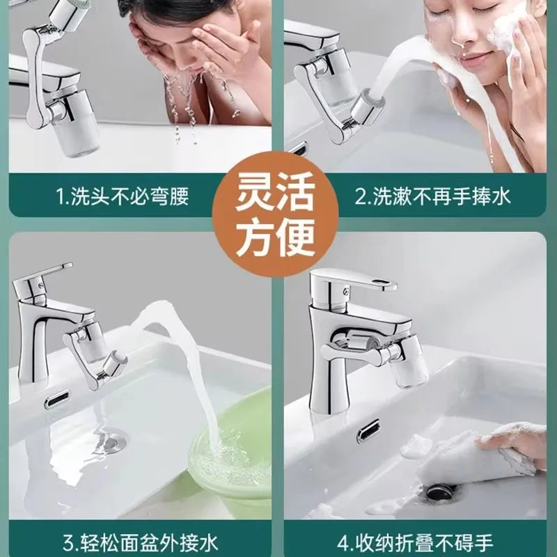 New Kitchen Faucet Extender with Filter 2 Modes Metal Universal Swivel Bubbler Nozzle 1440° Rotate Filtered Faucet Extension Oasis Select