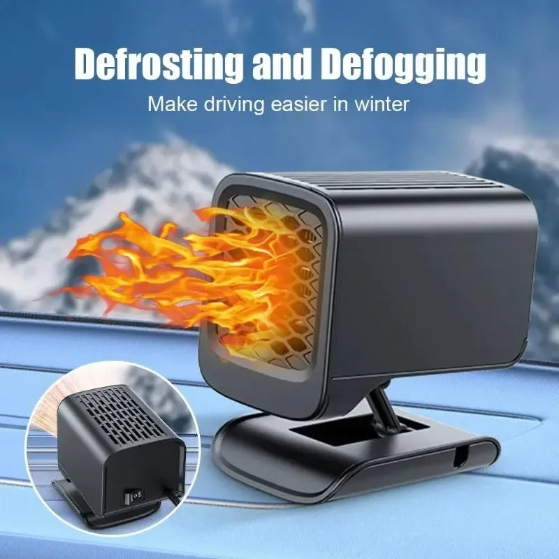 12V 2 in 1 Car Heater Fan Electric Cooling Heating Windshield Defogging Demister Heater Air Purification Anti Fog System Oasis Select