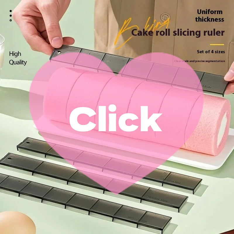 4Pcs Biscuit Cake Cutting Roll Scale Ruler Cake Roll Ruler Uniform Division Molds Pastries Bakings Kitchen Dessert Making Tool Oasis Select Default Title