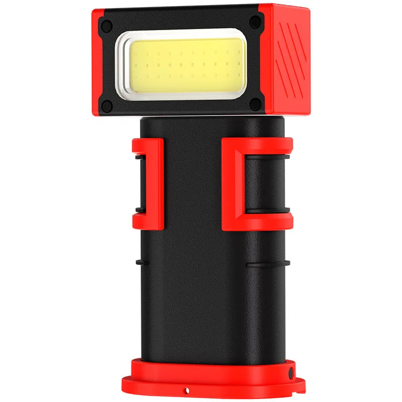 Mini LED COB Rotating Adjustable Work Light with Magnetic Base Portable Charging Flashlight Multifunctional Illumination Tool Oasis Select GZD01 red