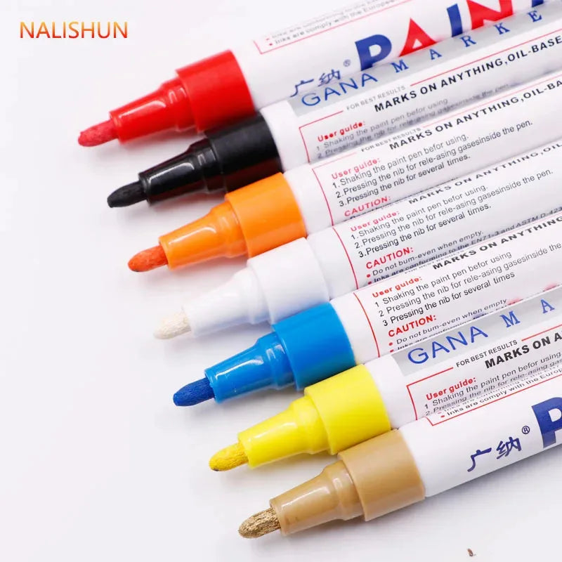 1pcs Permanent Waterproof Paint Marker Pen Car Tyre Rubber Tread Graffiti Artist Paintbrush School Office Supply Stationery Oasis Select