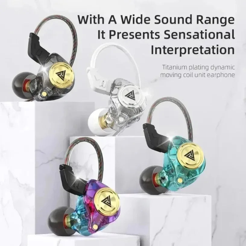 QKZ AK3 FiLe Wired Earphone HiFi Music Monitor Bass Headphones Noise Cancelling Headset with Microphone For Sport Gaming Earbuds Oasis Select