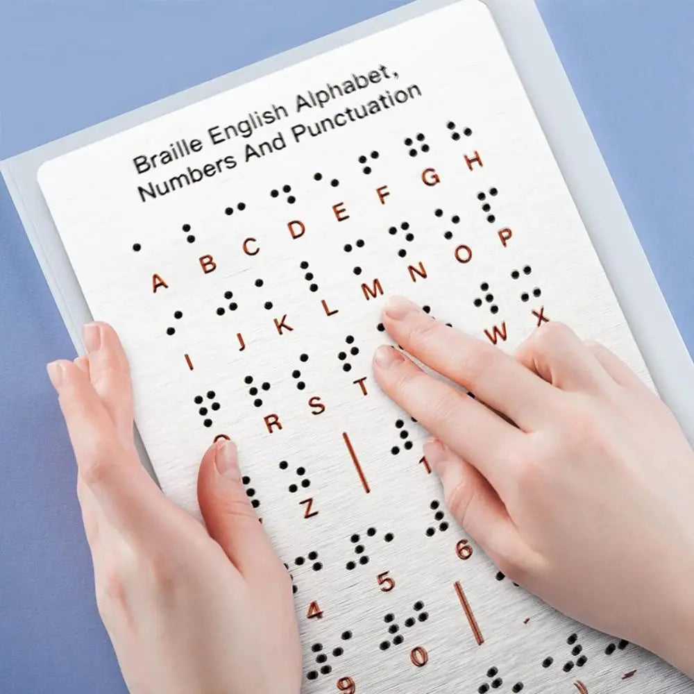 Aluminum Braille Alphabet Board Efficient Professional Braille Learning Board with Raised Dots Educational Braille Practice Tool Oasis Select