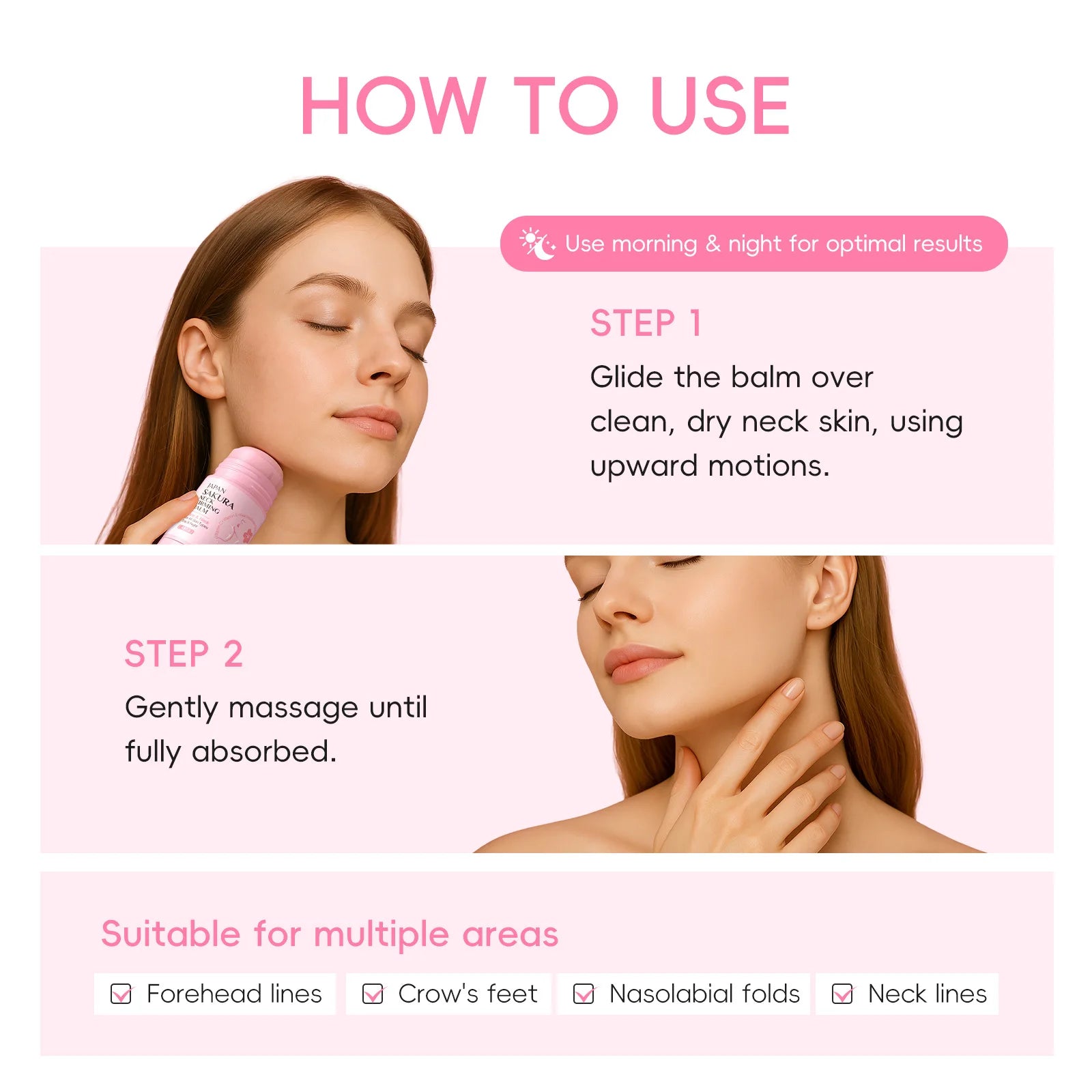 Neck Tightening Stick 40g Firming Lifting for Saggy Skin Wrinkle Reducer Neck Care Roll On Travel Size Daily Anti Aging Skincare Oasis Select