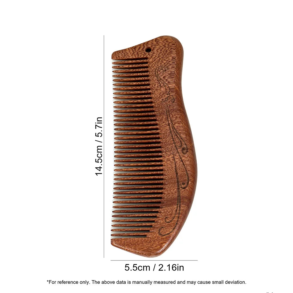 Natural Wood Comb Sandalwood Hair Comb Scalp Massage Combs Massage Anti-tangle Anti Static Hair Brush Hairdressing Styling Tools Oasis Select