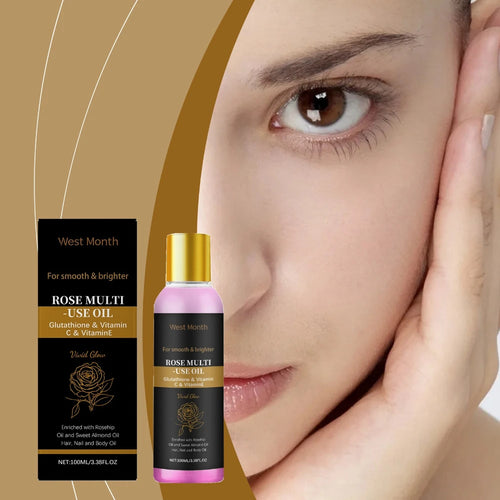 100ml Rose Multi-Use Essential Oil – Face, Hair & Nail Care Facial & Body Oil Oasis Select 100ml
