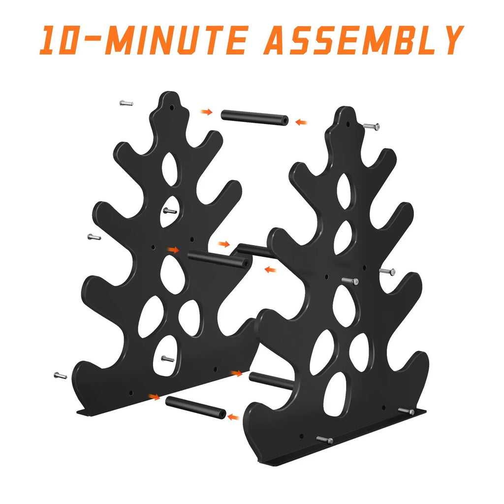 3-Tier Dumbbell Rack Stand – Compact Home Gym Storage Dumbbell Storage Rack Oasis Select