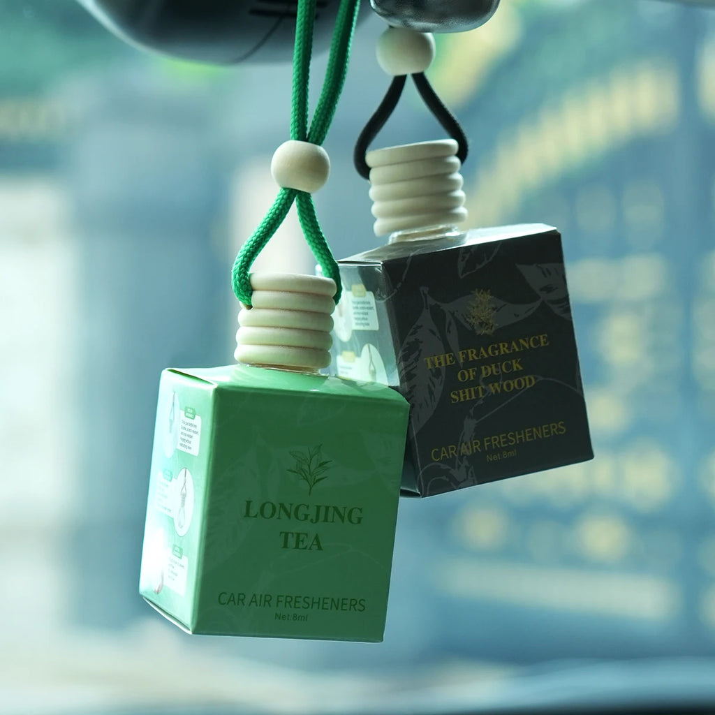 4-Pack Tea Scented Car Air Freshener – Alcohol-Free Rope Hang Car Air Freshener Oasis Select