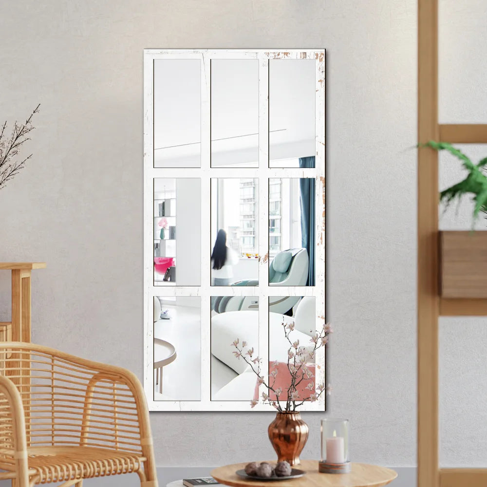 Wood and Acrylic Mirror Paste False Window Living Room Bedroom Study Decorative Wall Paste wall decor Oasis Select MZ426-A 82.6cm x 50.8cm