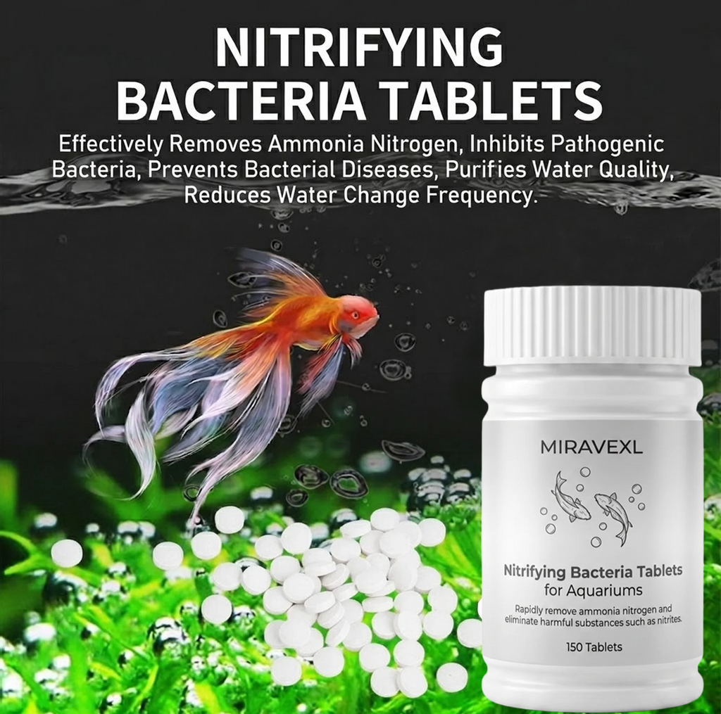 150 Pcs Nitrifying Bacteria Tablets, Fast Bio Filter Starter for Fish Tanks & Ponds, Crystal Clear Aquarium Water Purifier Oasis Select
