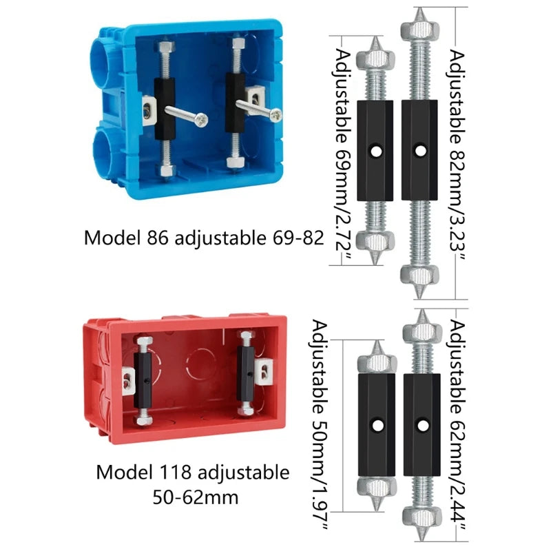 10-Pack Electrical Box Repair Kit – Adjustable Screw Support Rods Electrical Box Repair Kit Oasis Select