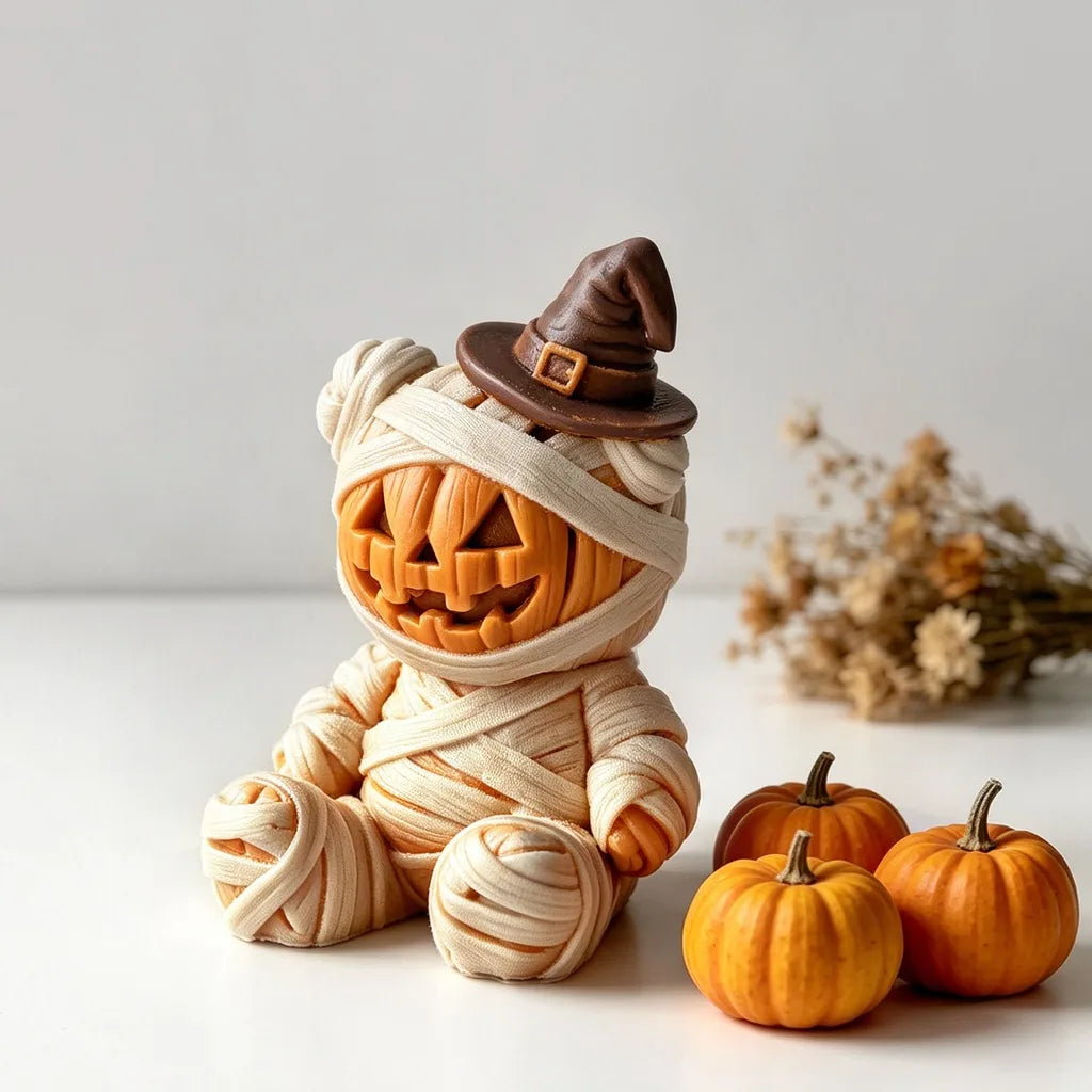 3D Silicone Candle Mold Halloween Pumpkin Mummy Bear Shape for DIY Aromatherapy Gypsum Handmade Home Decor Oasis Select