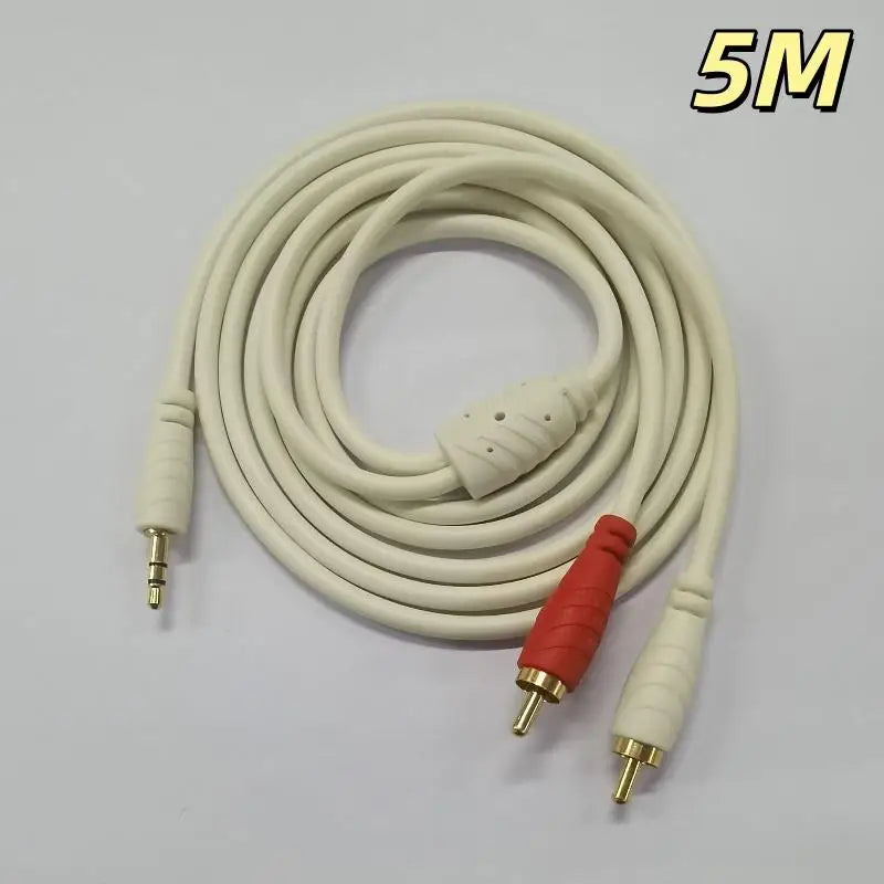3.5mm Male To Dual RCA Male Audio Cable Gold Plated Hi-Fi Sound Lossless Transmission for Home Theater Car Stereo Oasis Select 5m