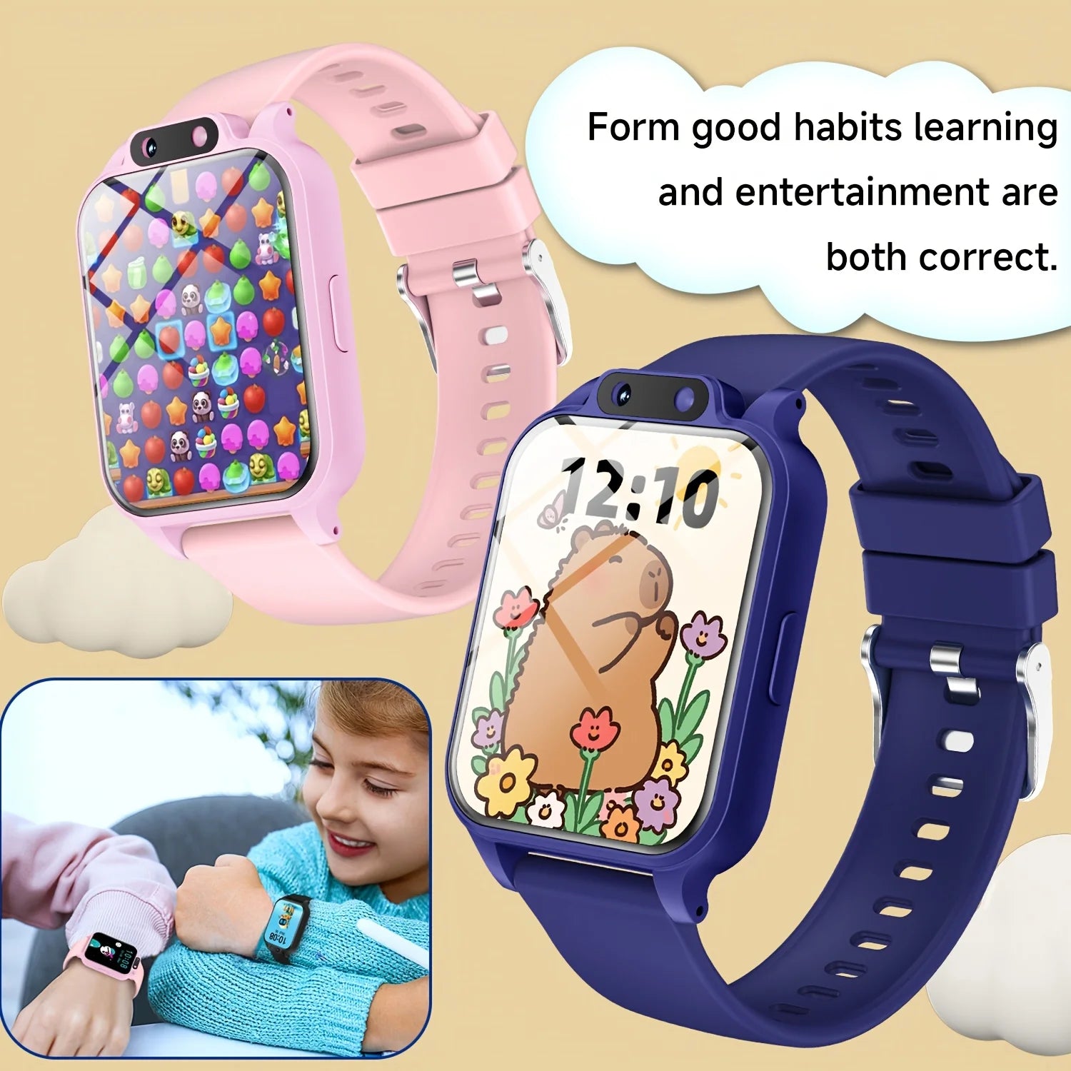 Kids' Smart Watch – 18 Educational Games, Camera & Pedometer