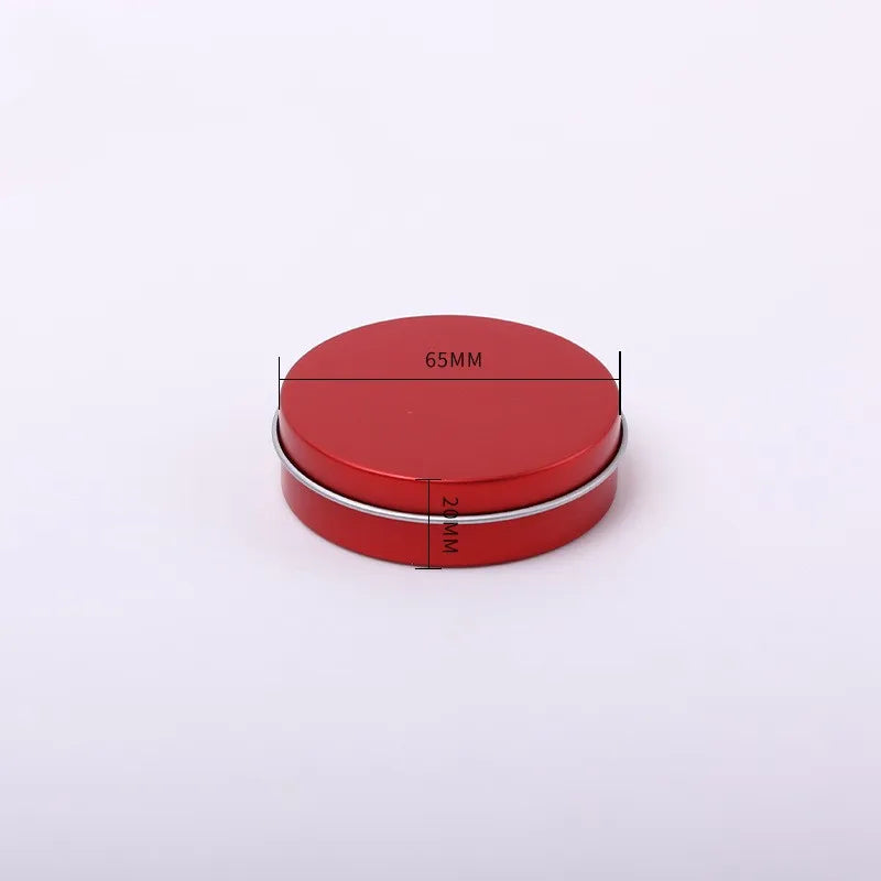 Round Tin Box – Refillable Metal Storage Jar for DIY & Travel