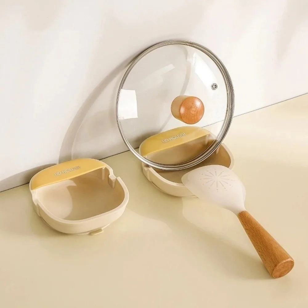 Silicone Suction Cup Pot Lid & Spoon Holder | Heat-Resistant