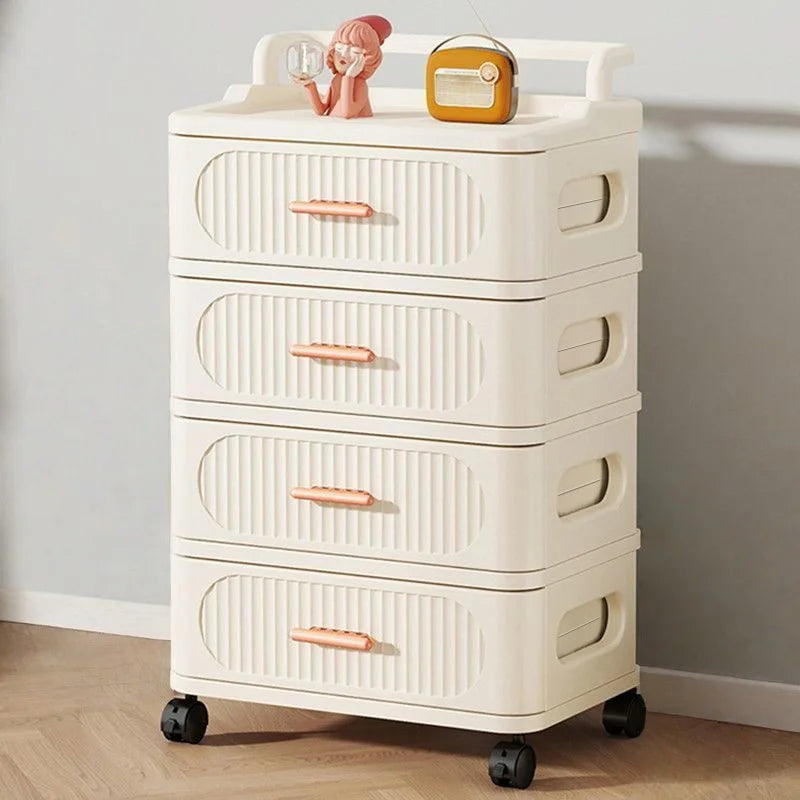 Drawer-style storage cabinet - A household portable storage unit for storing snacks and miscellaneous items in multiple layers. Oasis Select
