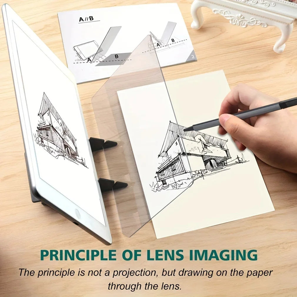 Optical Drawing Board, Portable Tracing Board Sketch Wizard for Image Projection,Easy Painting Artifact Sketching Tool,Kids Toys Oasis Select