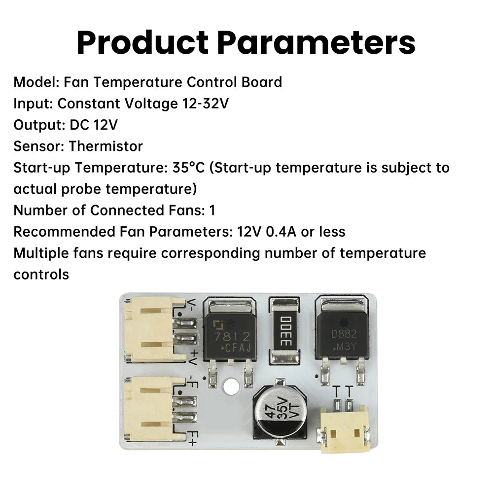 DC Fan Controller Temperature Control Board DIY Automatic Speed Regulator For LED Fan Controller Temperature Control Board Oasis Select