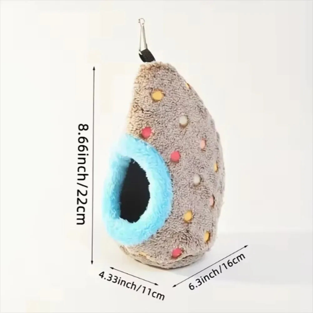 Hanging Egg-Shaped Plush Bird Nest for Cockatiels & Lovebirds