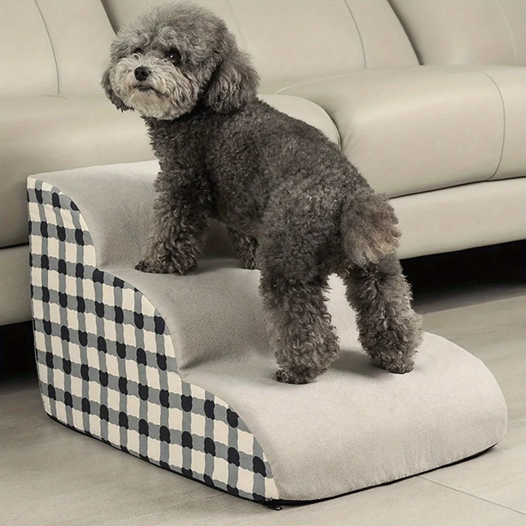 Pet 2/3 Steps High Density Foam Dog Secure Stairs Ramps Non-Slip Pet Steps for Older Dogs Pet with Joint Pain Sofa Bed Ladder Oasis Select