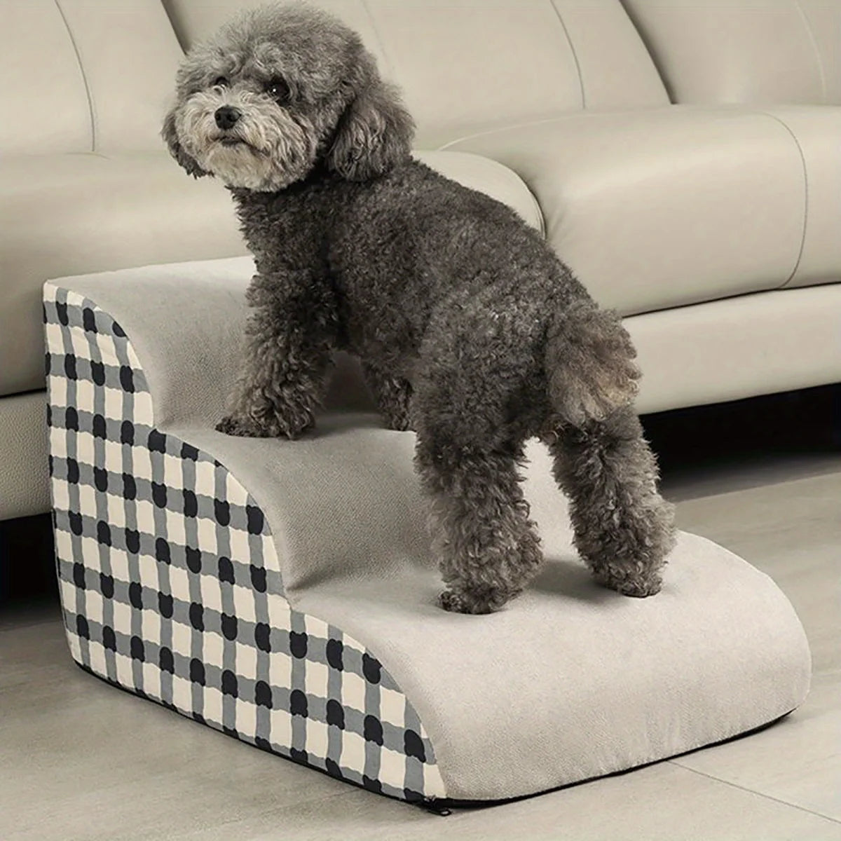 Pet 2/3 Steps High Density Foam Dog Secure Stairs Ramps Non-Slip Pet Steps for Older Dogs Pet with Joint Pain Sofa Bed Ladder Oasis Select
