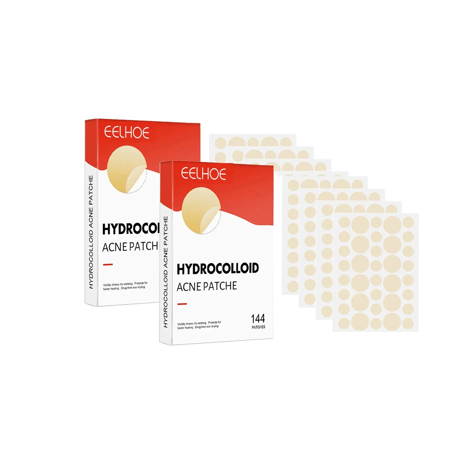 Hydrocolloid Acne Patch Facial Blemishes Pimple Marks Closed Acne Blemishes Cover Acne Pimple Repair Patch Invisible Acne Patch Oasis Select 2pcs