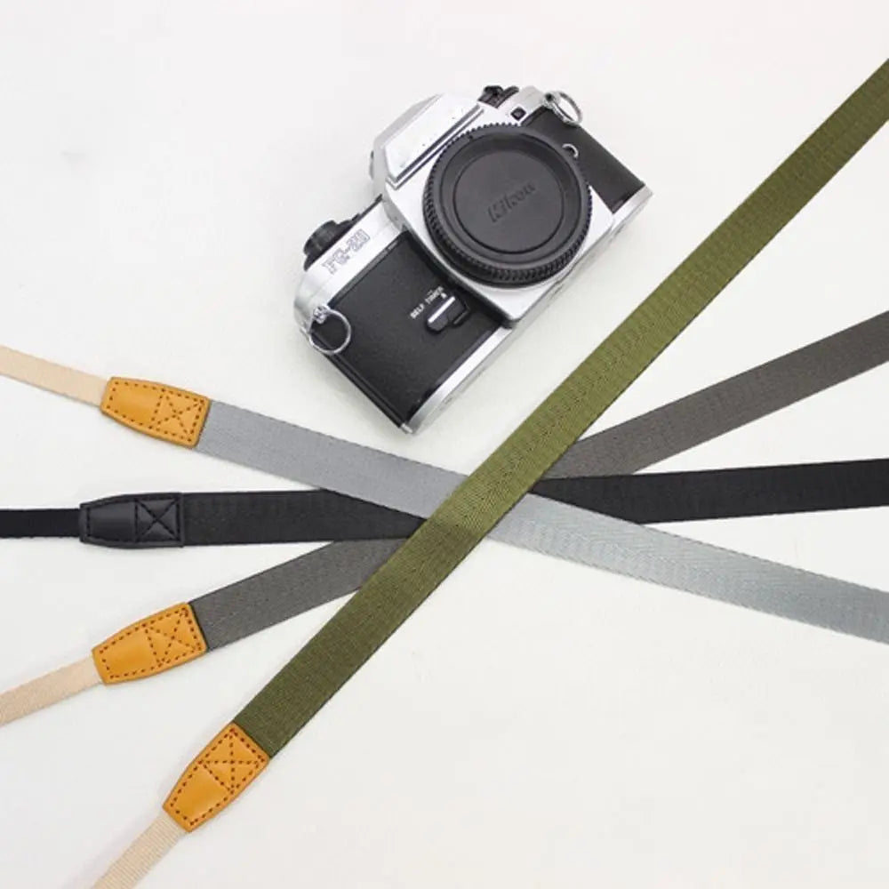 Camera Shoulder Neck Strap Belt Anti-Slip Adjustable Cotton Leather Strap For Nikon SLR Cameras Strap Camera Accessories Oasis Select