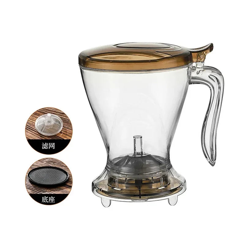 600ML Coffee Dipper,Tea Infuser for Loose Leaf Tea,Hand Brew Drip Coffee Machine,Large Filter Holder,Drinkware for Ice Americano Oasis Select Brown-Cup