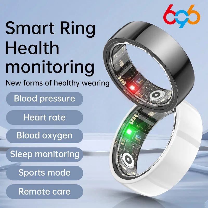 Smart Ring Men Women Health Heart Rate Sports Rings Sleep Monitoring IP68 Waterproof Smartring Wearing Without Sensation Oasis Select